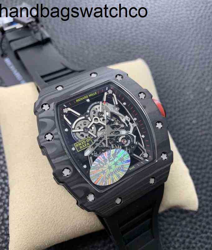 RicharMilles Relógios Luxo Mecânico Movimento Mecânico Cerâmico Dial Pulseira de Borracha Richa Business Rm35-01 Totalmente Fita Marca Relógio de Pulso 5muc Lp4c Nn9t