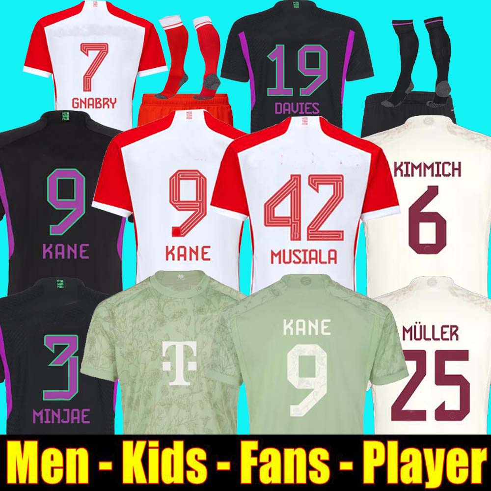 23 24 Jersey de futebol Sane 2023 2024 Camisa de futebol Goretzka Gnabry Camisa de Futebol Homens Crianças Kits Kimmich Fãs Jogador 50º Munique