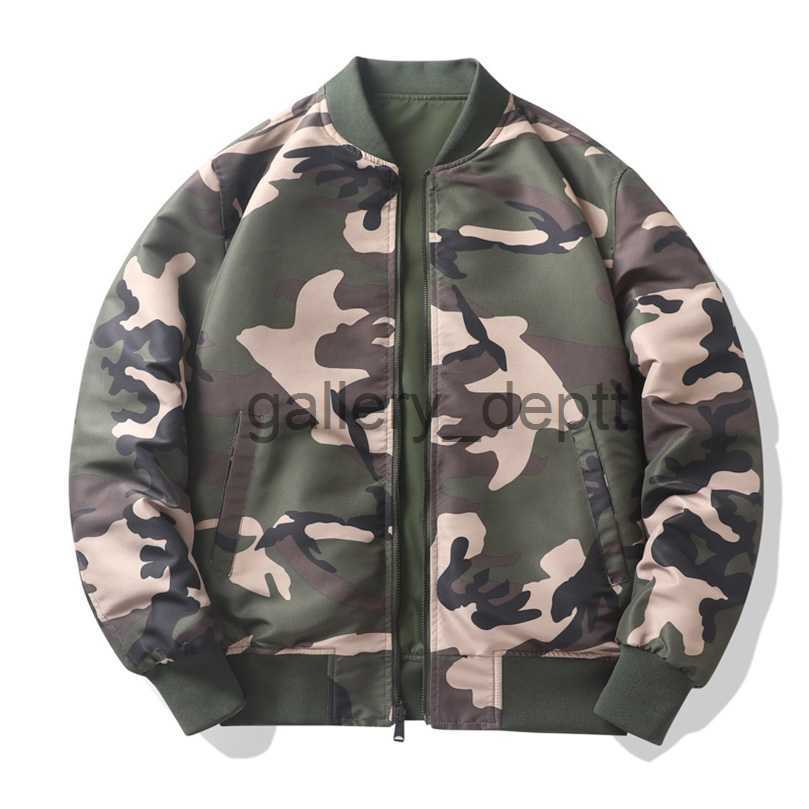 Men's Jackets 2 Sides Wearable Bomber Jacket Men Camouflage Spring MA1 Flight Coat Male Baseball Jackets Mens Cargo Tops 2023 J230914