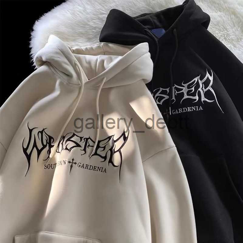 Mens Hoodies Sweatshirts M5XLKorean version of mens jacket niche retro allmatch autumn and winter sweater mens loose letter embroidery tide brand OVERS J230914