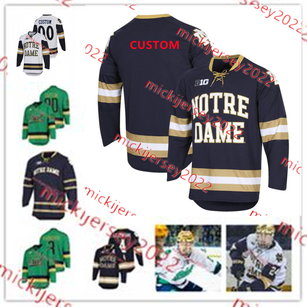 Ryan Bischel Notre Dame Fighting Irish Hockey Jersey Tyler Carpenter Jack Williams Hunter Weiss Josh Graziano Paul Fischer ND Maglie Custom Stitched Mens Youth