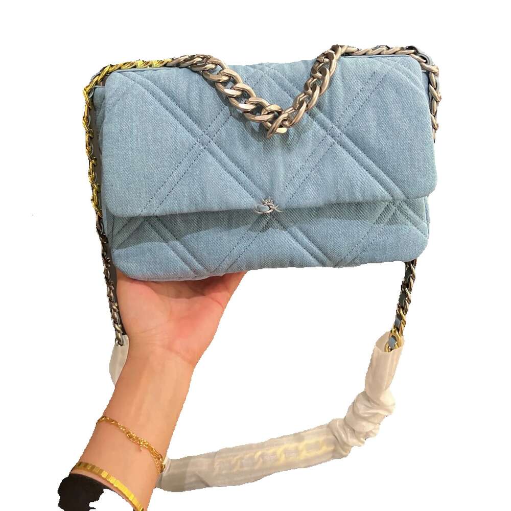 9a Borse in denim con patta Borsa di marca di design Totes Chanis 2023 Borse a tracolla S 19 Borsa a tracolla di moda di alta qualità Borsa da donna con lettera