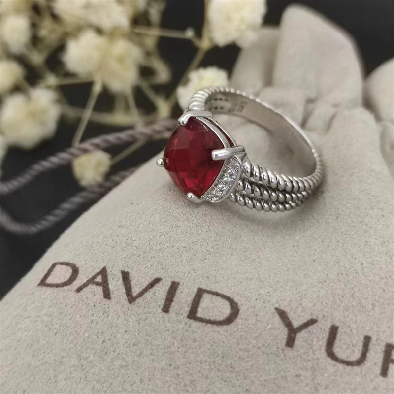 Dy torcido vintage banda designer anéis para mulheres com diamantes sterling sier suower moda 14k chapeamento de ouro dy anel de noivado casamento