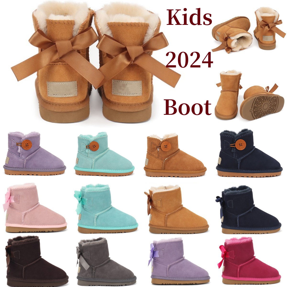 Designers Kids Tazz Tasman Children Baby Boots Boys Toddler Girls Boot Slippers Women Winter Warm Children's Warm Shoes australia australian Suede Snow boot 22-35