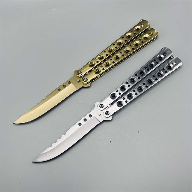 Portable Folding Butterfly Knife CSGO Balisong Trainer Stainless