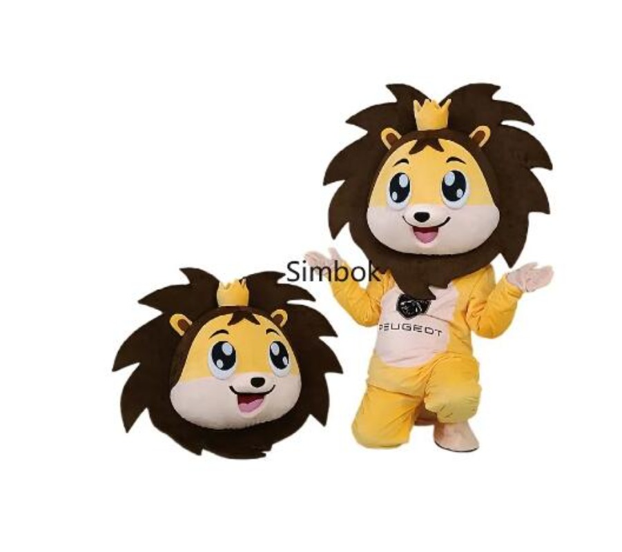 Mascot Mascot Lion Cartoon Doll Costume Performance Head Cover Mascot Doll Doll Dongfeng Peugeot Plush Advertising Suit