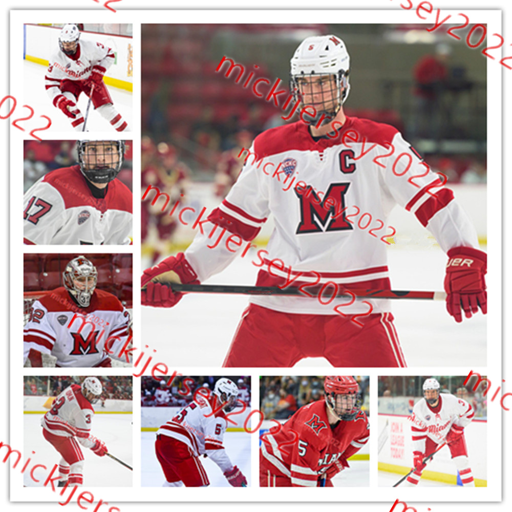 Zane Demsey William Hallen Miami Redhawks Hockey Jersey 12 John Sladic Max Dukovac Thomas Daskas Nick Donato 9 Jack Olmstead Miami Jersys Custom Stitched Mens Youth