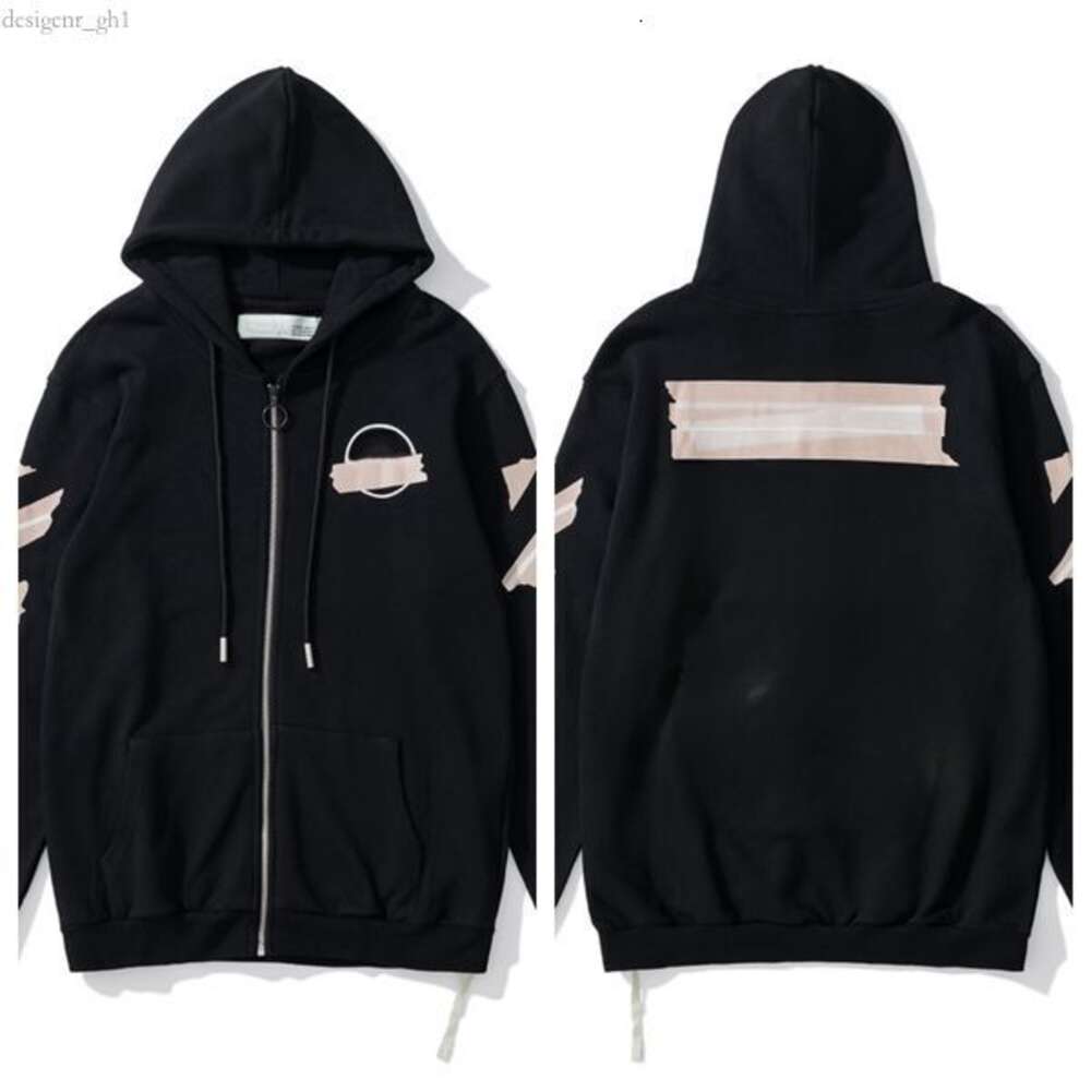 Off White Hoodie 1:1 Dupes Reps Hoodrich Pull с длинным рукавом с капюшоном-поло Женская толстовка с капюшоном на молнии Y2k Толстовка на молнии Мужская дизайнерская толстовка Offwhite Hoodie Felpa 8944