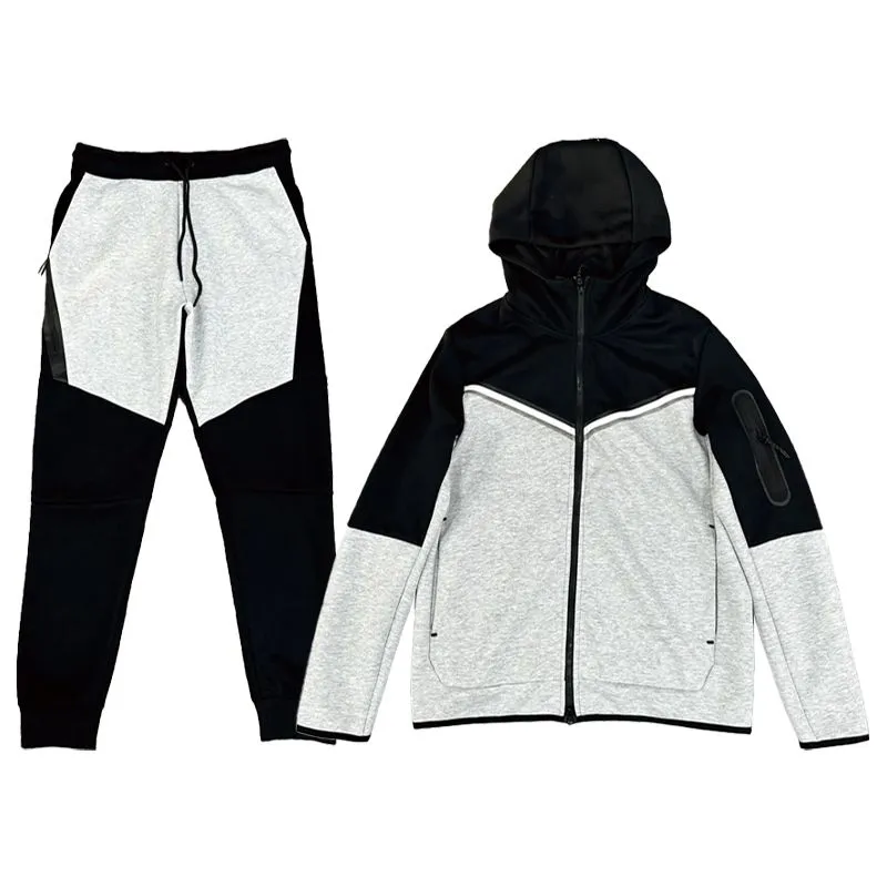 Fleece Hoodies Color Sporwear Full Zip Pant Tracksuit Set Techs Fleeces Techfleeces Sport Pan Mens Designer Jacke Space Cotton Joggers 93