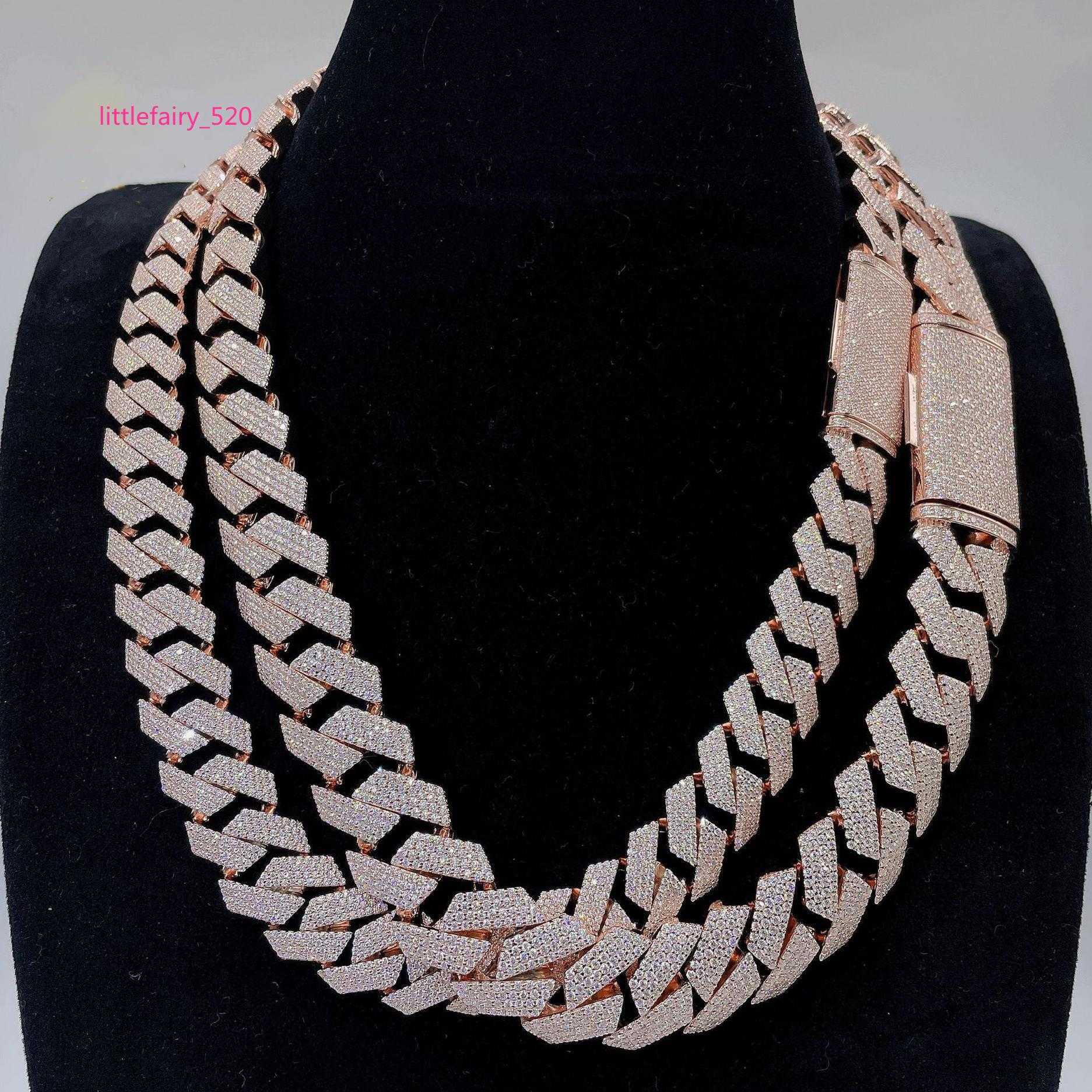 Designer Schmuck Hip Hop Chinesische Anhänger Halsketten Sterling Silber VVS Diamant Cuban Link Ketten Moissanit Halskette Wo