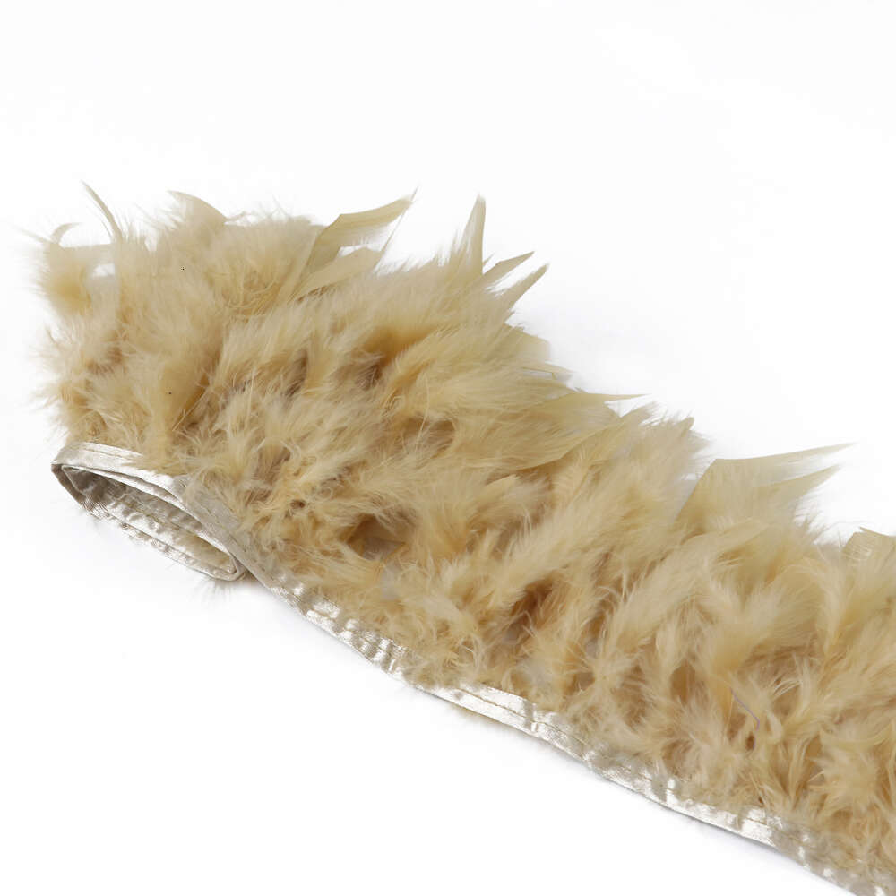 Partihandel Natural Turkiet Feather Trims Ribbon Spets Multicolor för bröllopsklänning Dekoration Syhantverk 15-20 cm bredd