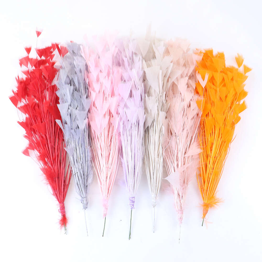 Natural Turkey Feathers Flower Diy Wedding Party Centrepiece Corsages for Headdress Decoration Handicraft Accessories 25-30CM