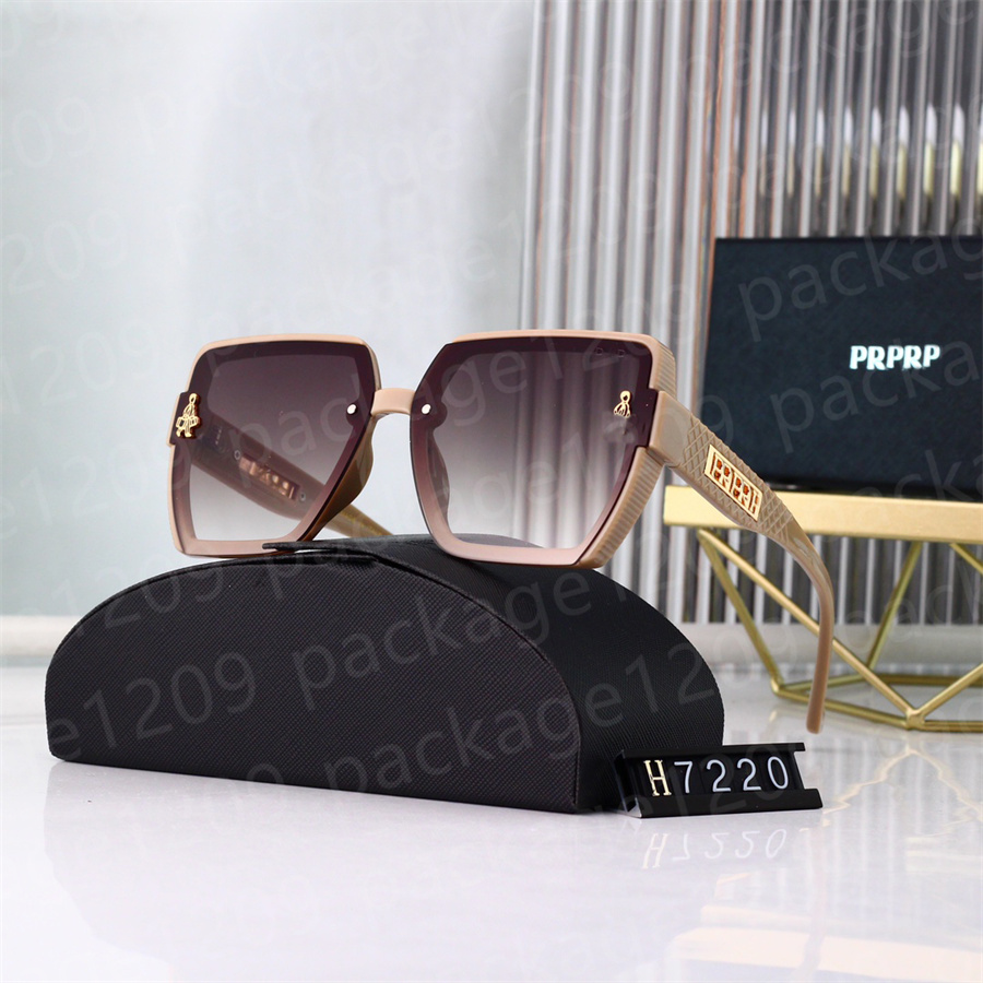 Luxurys solglasögon 2023 designer mode för män kvinna vintage ray solglasögon sommarmens stil 7220 kvadrat ram solglasögon kvinnor uv 400 lins utomhus ögonelgasses