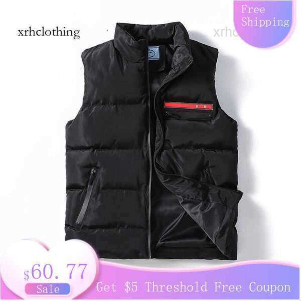 Men's Hoodies Sweatshirts Down Designer Vests Red Label Letters Premium Stand Collar Sleeveless White Duck Jacket Complete Labels Top Quality p b f v Home I9S1
