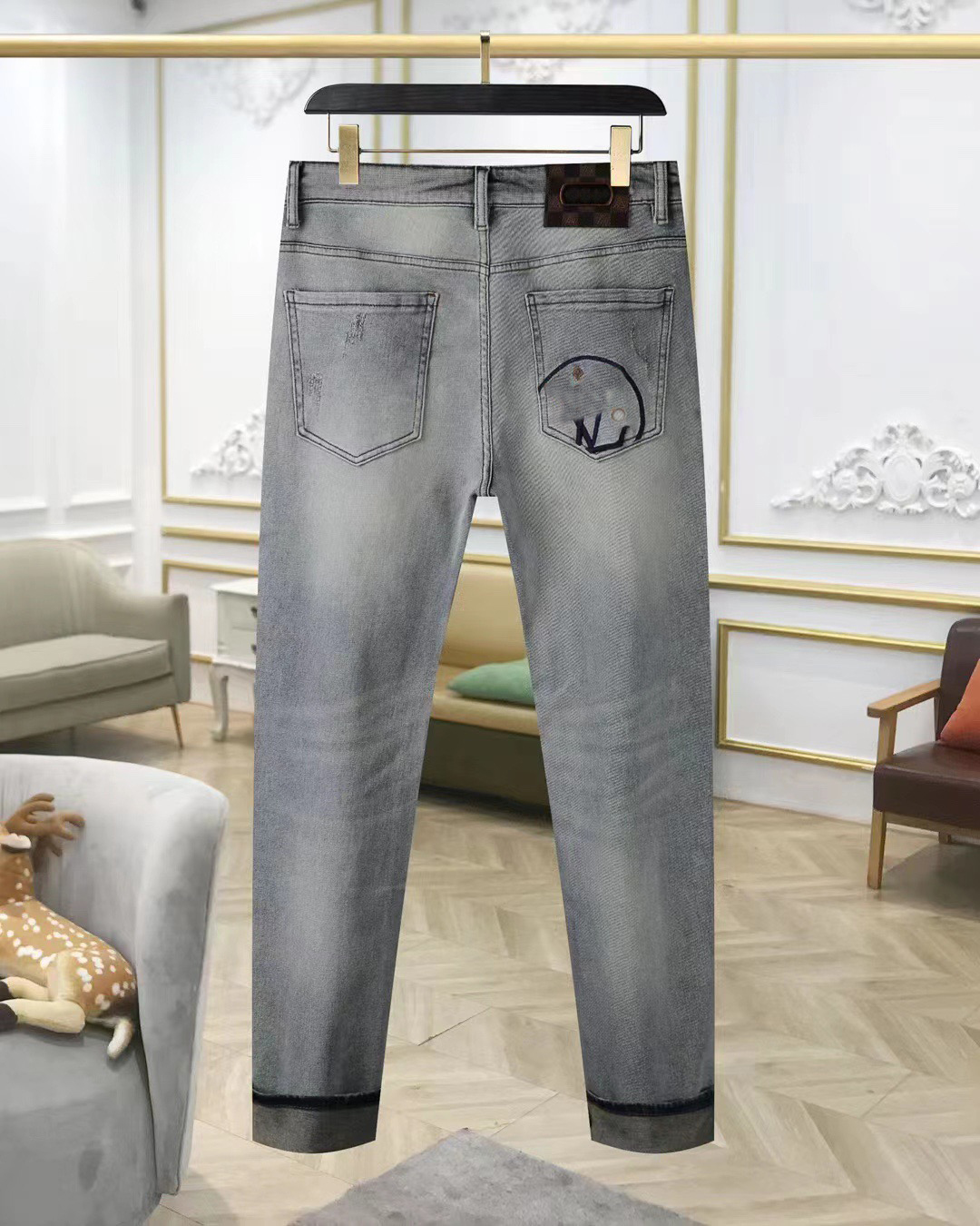 2023 Jeans da uomo Designer da donna Pant Sport Lettera Ricamo Jacquard Modello Lettera Etichetta Jeans Primavera Estate Pantaloni Casual Designer