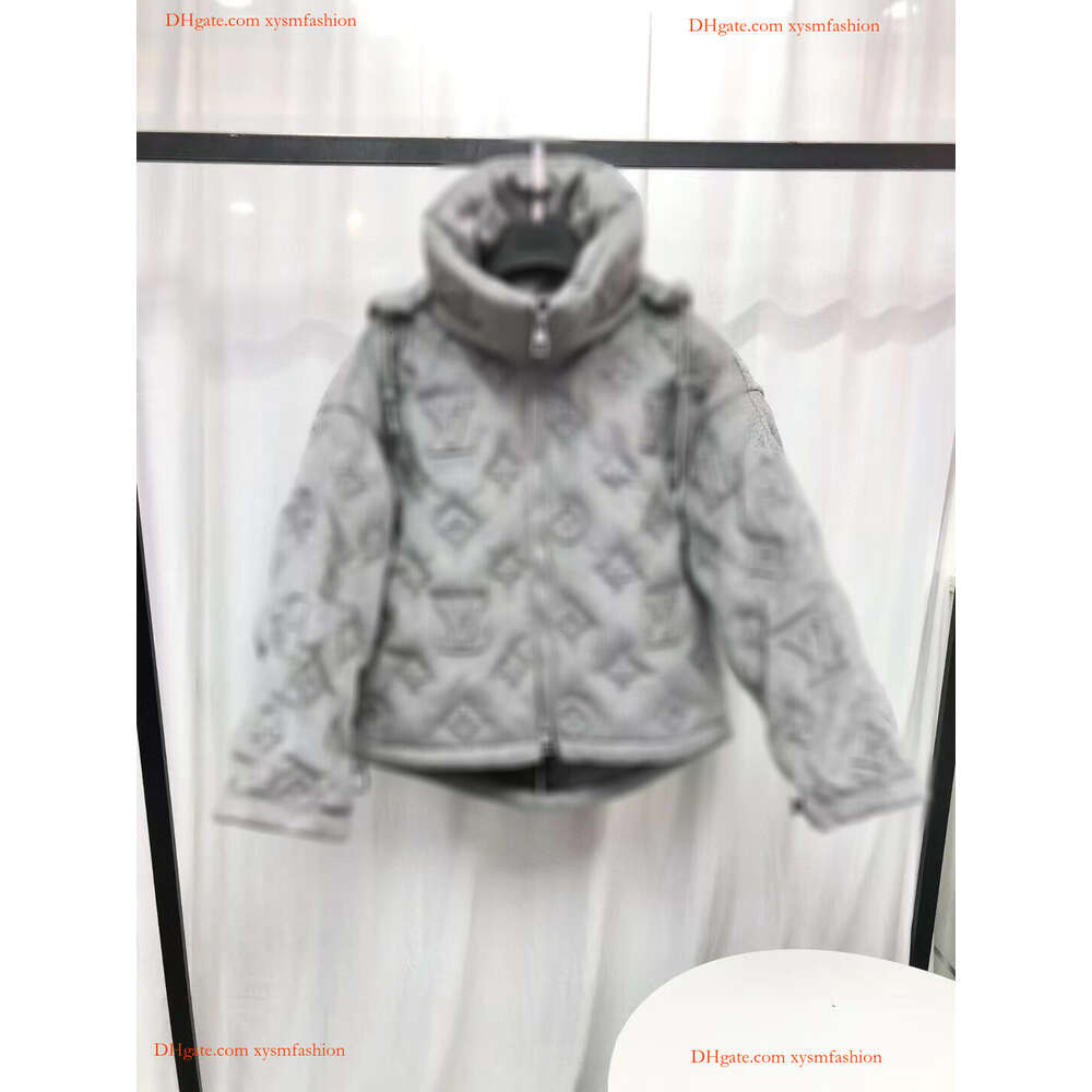 男性のデザイナージャケットダウンファーパーカーフード付きエムレターパターン服メンズコートアウターウェアグリーンカーキブラックS-XL