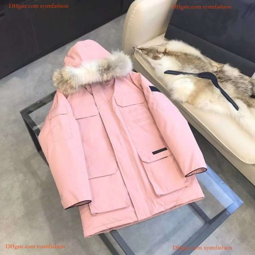 Herr ner parkas mode vinter jackor bekväm mjuk jacka casual designers kanadensiska gås utomhus ny designer rosa