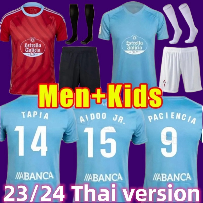 23/24 Celta Fußballtrikots STRAND LARSEN BAMBA Paciencia FRAN BELTRAN IAGO ASPAS MINGUEZA De La Torre Miguel Home Away 23 24 Fußballtrikot für Herren und Kinder