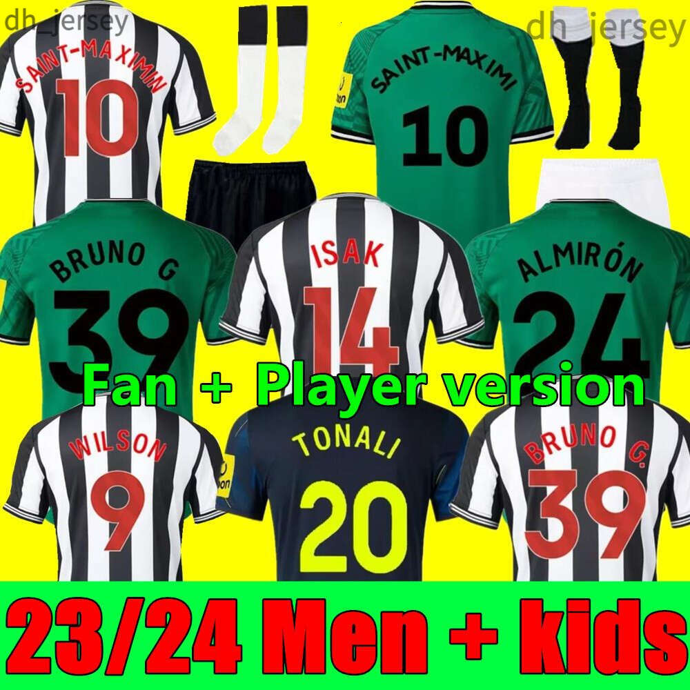 23 24 TONALI soccer jerseys Kids Kit BRUNO G. WILSON SAINT MAXIMIN neWcAsTleS ISAK UnITeDS Football jERSEYs Goalkeeper Home Away Third Set Fan Player Version