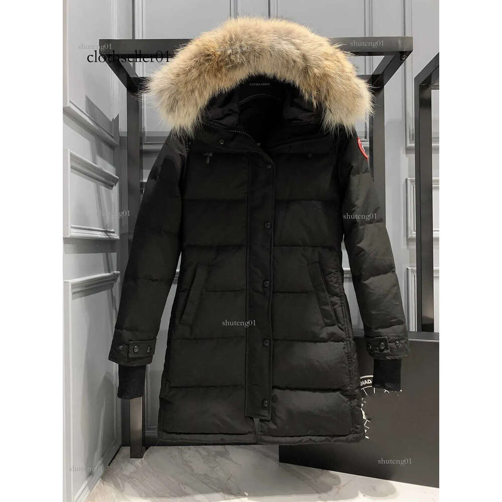 Puff Designer Canadian Goose Версия средней длины Пуховик Женская куртка Парки Зимние толстые теплые пальто Ветрозащитная уличная одежда C5lw9d285896