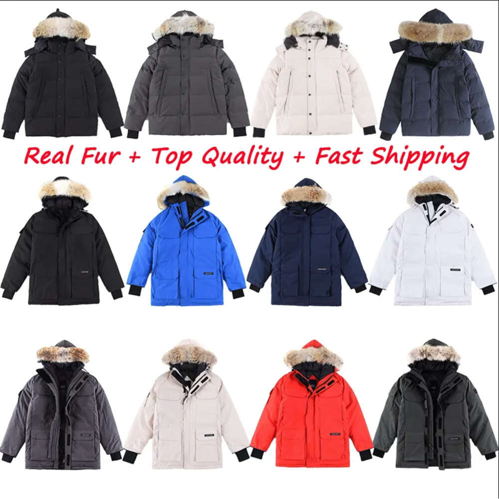 14 ألوان مصمم ملابس أعلى جودة كندا G29 G08 Parka Real Fur Fur Mens سترة أبيض بطة أسفل السترات النسائية معطف الشتاء الجسم
