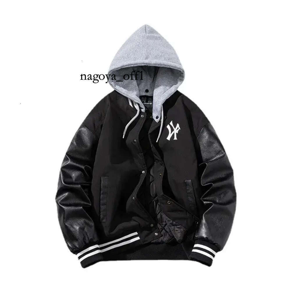 Cp Fashion Mens Leather Jacket Designer Winter Autumn American Baseball Coat ML Letter Embroidered MA Contrast Colour Panelled24459