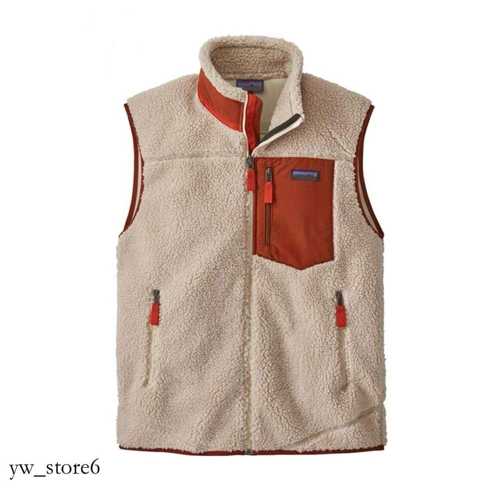 S Mens 재킷 두꺼운 조끼 따뜻한 클래식 레트로 겨울 쿠페 모델 Lamb Down Vest 남성 여성 의류 지퍼 스웨터 912585