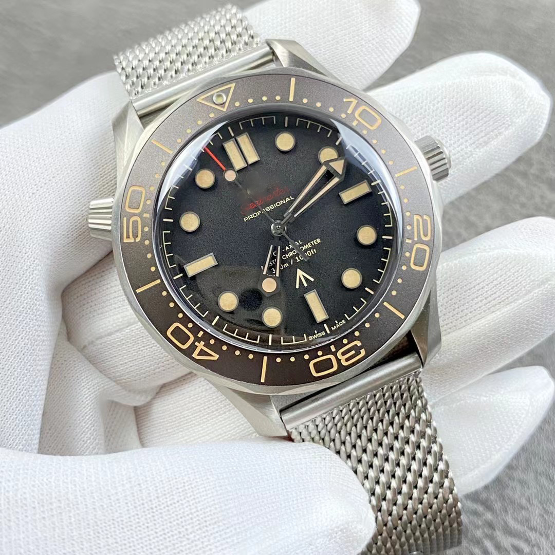 Seahorse 300 Bond 007 de alta qualidade - Sem tempo para morrer Relógio mecânico de mergulho com 42 mm de diâmetro