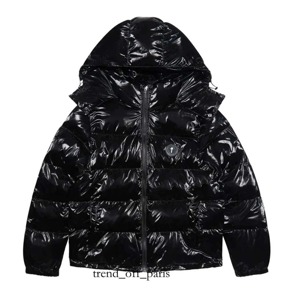 Top trapstar casacos masculinos femininos bordados preto brilhante irongate capuz destacável jaqueta de inverno de alta qualidade 253987650