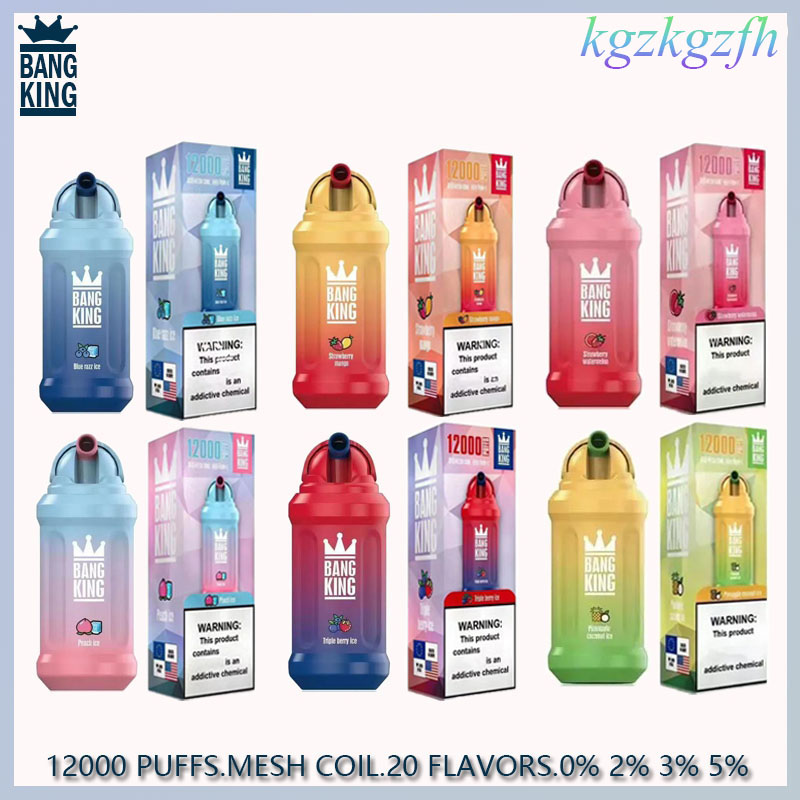 Bang King 12000 puffs Disposable Vape 0% 2% 3% 5% Puff 12k 23ml Preloaded 600mAh Rechargeable 20-Mouth Pen.08