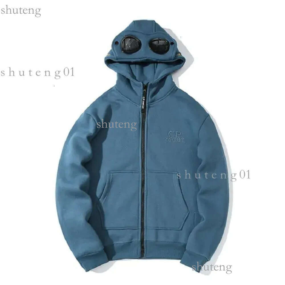 Men Hoodie Round Lens CP Sweatshirt Pullover Pure Cotton Zipper Hooded Fleece Korean Haruku Oversize Jacket Autumn Winter 904 866