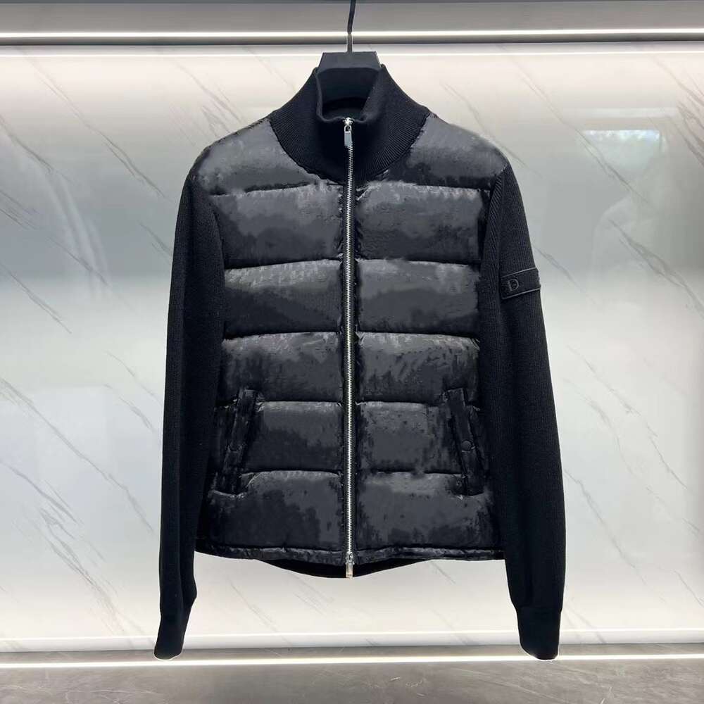 Chest Design Down Jacket Men Women Collar Knitted Autumn Winter Men Knit Fashion Casual Mens Coat Brand Popular clothing eye-pleasing