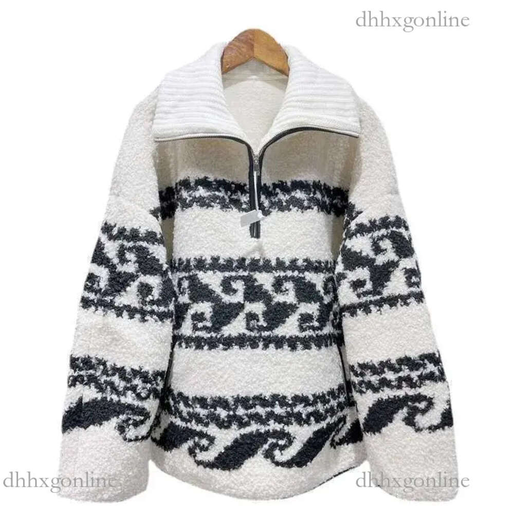 Hot Style designer Isabel Marant Etoile Marner Sweater Women Zipper Pullover Sweaters Half-zip Fleece Coat