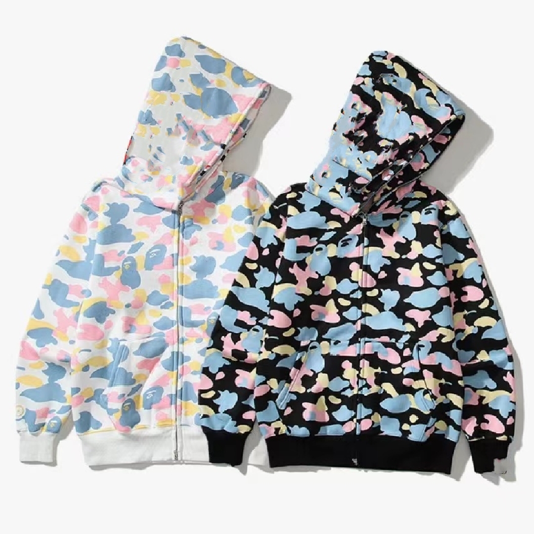 Hot sale Y2k Hoodie Cute Camo Designer Sweater 2323 New Zip Hoodie Pink Blue Fleece Pullover Top Version Street Fashion Wear Unisex Clothing