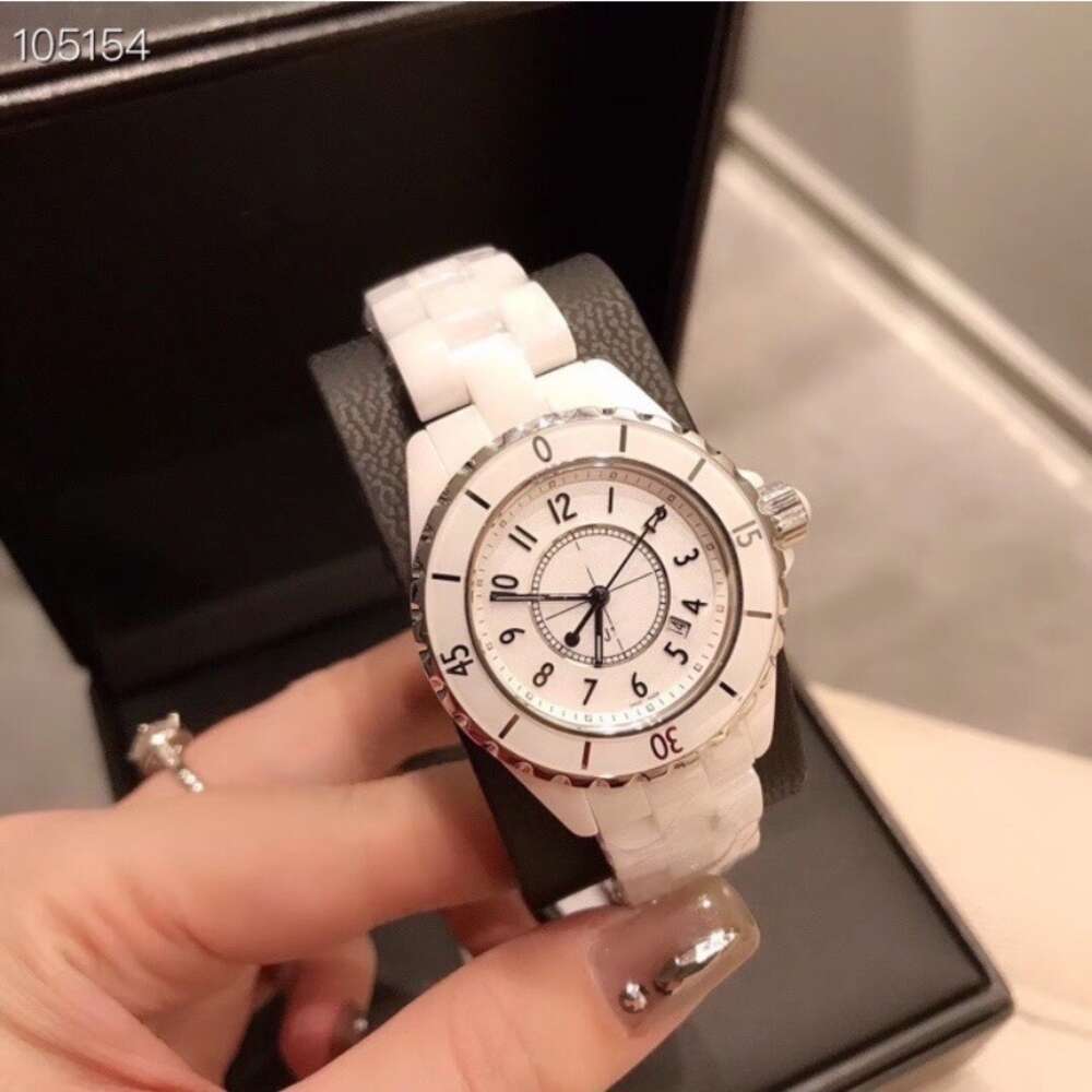 Xiaoxiangfeng J12 Korean Fashion Student Summer White Ceramic Women's Watch Waterproof Swiss Quartz