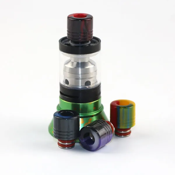 9 Styles Epoxy Resin Stainless Steel Jade Stone Wide Bore 510 Thread Drip tips Turquoise Drip tip Mouthpiece fit TFV8 Kennedy 24 RDA LL