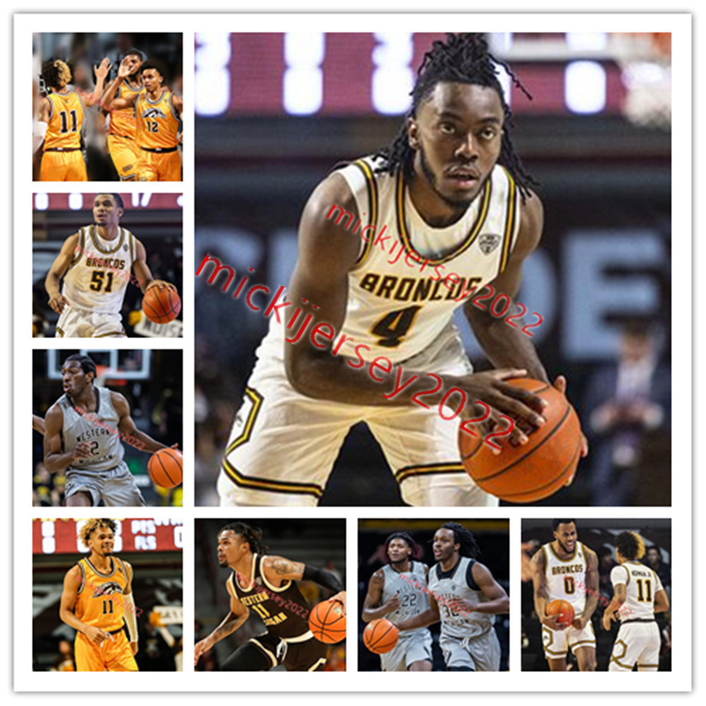 Western Michigan Jersey Customgengener Herren Lamar Norman Jr. Owen Labsinger Shemani Fuller Titus Wright Tafari Simms Western Michigan Broncos Basketball Trikots