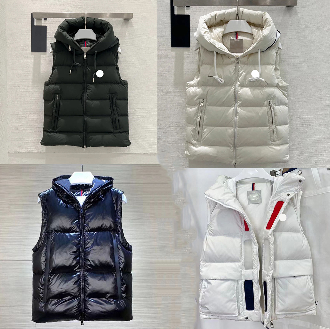 럭셔리 디자이너 Mens Vests 여자 마야 자수 배지 두꺼운 따뜻한 조끼 탱크 탱크 탑 커플 느슨한 캐주얼 겨울 더 복트 조끼 상단 조끼 크기 1/2/3/4/5