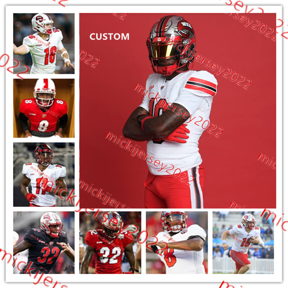 Quantavious Leslie Western Kentucky 2023 Fußballtrikot Kaleb Oliver Caden Veltkamp JaQues Evans Darius Thomas Western Kentucky Hilltoppers Trikots genäht