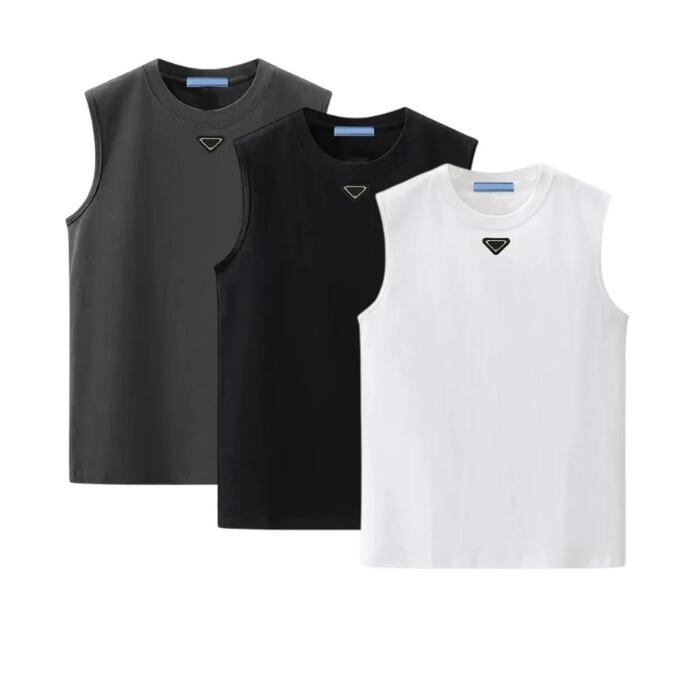 Дизайнерские высококачественные мужские футболки без рукавов моды Pure Cotton Fiess Sport Sports Summer Loak Vest