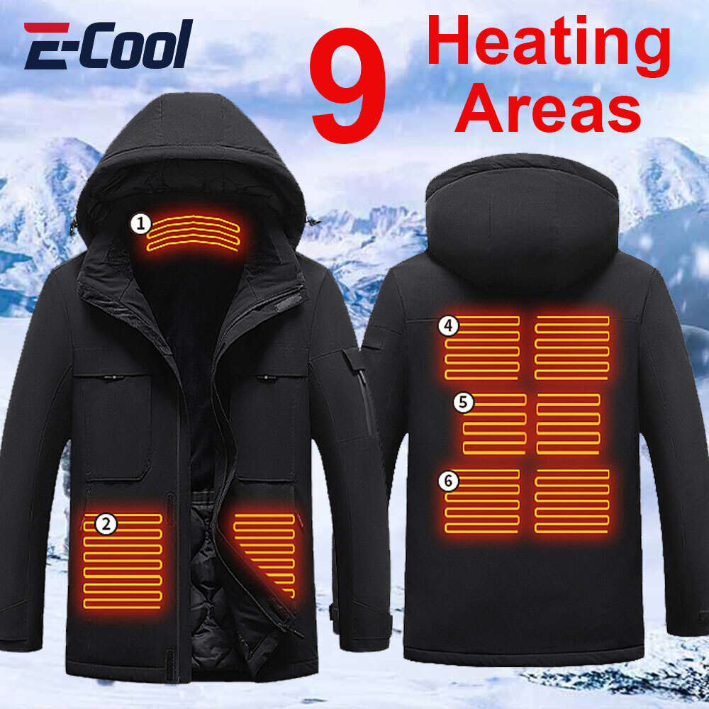 Område män s uppvärmd jacka kvinnor ner Jakcet Autumn Winter Cycling varm USB Electric Coat Outdoor Sports Vest för jakt