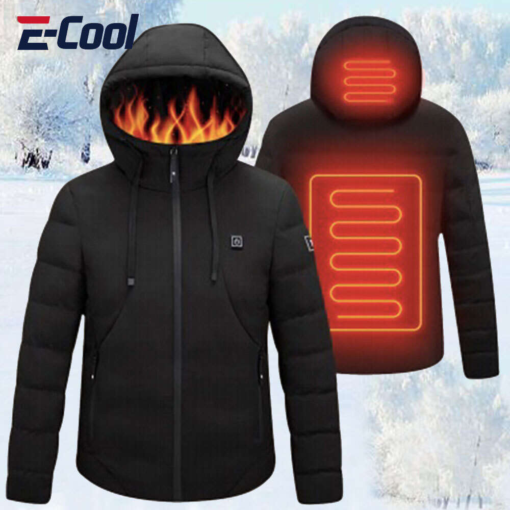 加熱されたジャケットベストメンズエレクトリックサーマルヒーティングコート冬の温かい服ハイキングサイクリングM XL