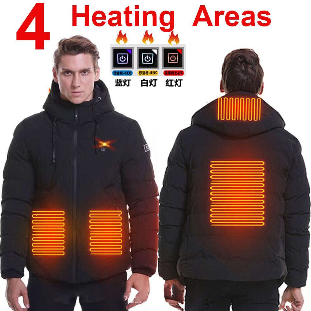 Area Men S Heated Jacket Women Heating Vest Coat Winter Cycling Warm Usb Electric Clothing Outdoor Sport Hiking Hunting