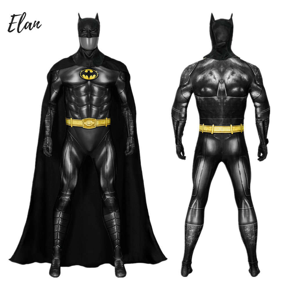 3D Digitaldruck Fledermausanzug Verkleidung Bruce Wayne Keaton Fledermausanzug Film Flash Fledermaus Cosplay Bruce Cosplay Kostüm Zentai Suitcosplay