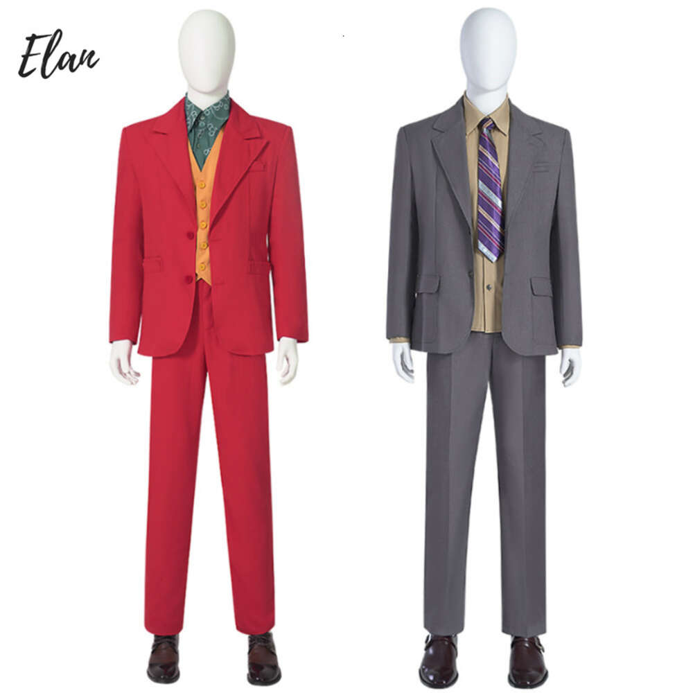 2024 New Joker Cosplay Red Joker Cosplay Costume and Drey Joker Suit Disguise Arthur Costumes Outfit Phoenix Fancy Dress for Man