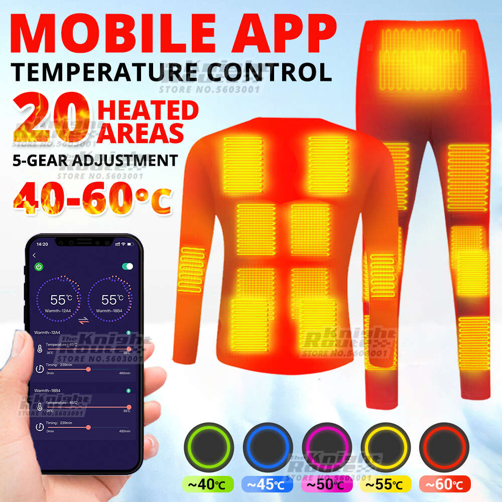 Areas Winter Thermal Heated Underwear Men S Ski Suit Usb Electric Heating Clothing Long Johns