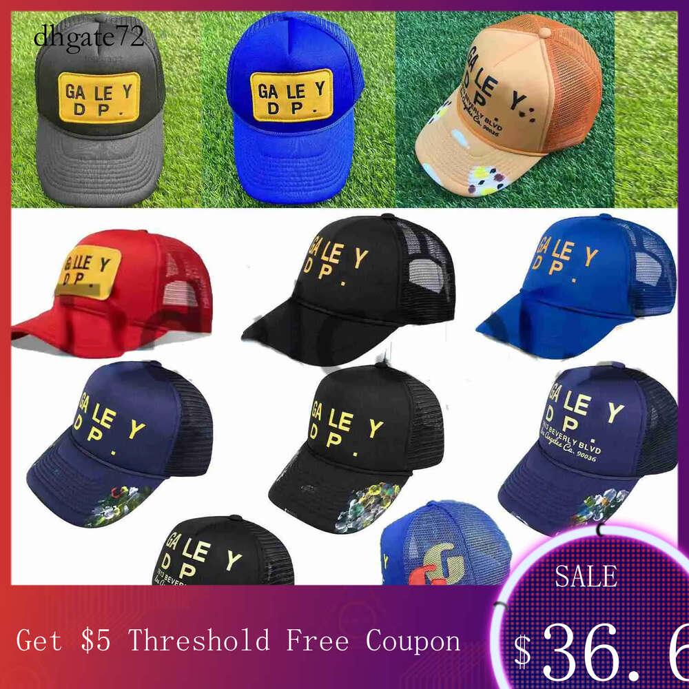 Neueste Patch Stickerei Herren Ball Caps Galleryes Schriftzug Gebogene Dept Krempe Baseball Kappe Mode Buchstaben Hut Druck Tbde