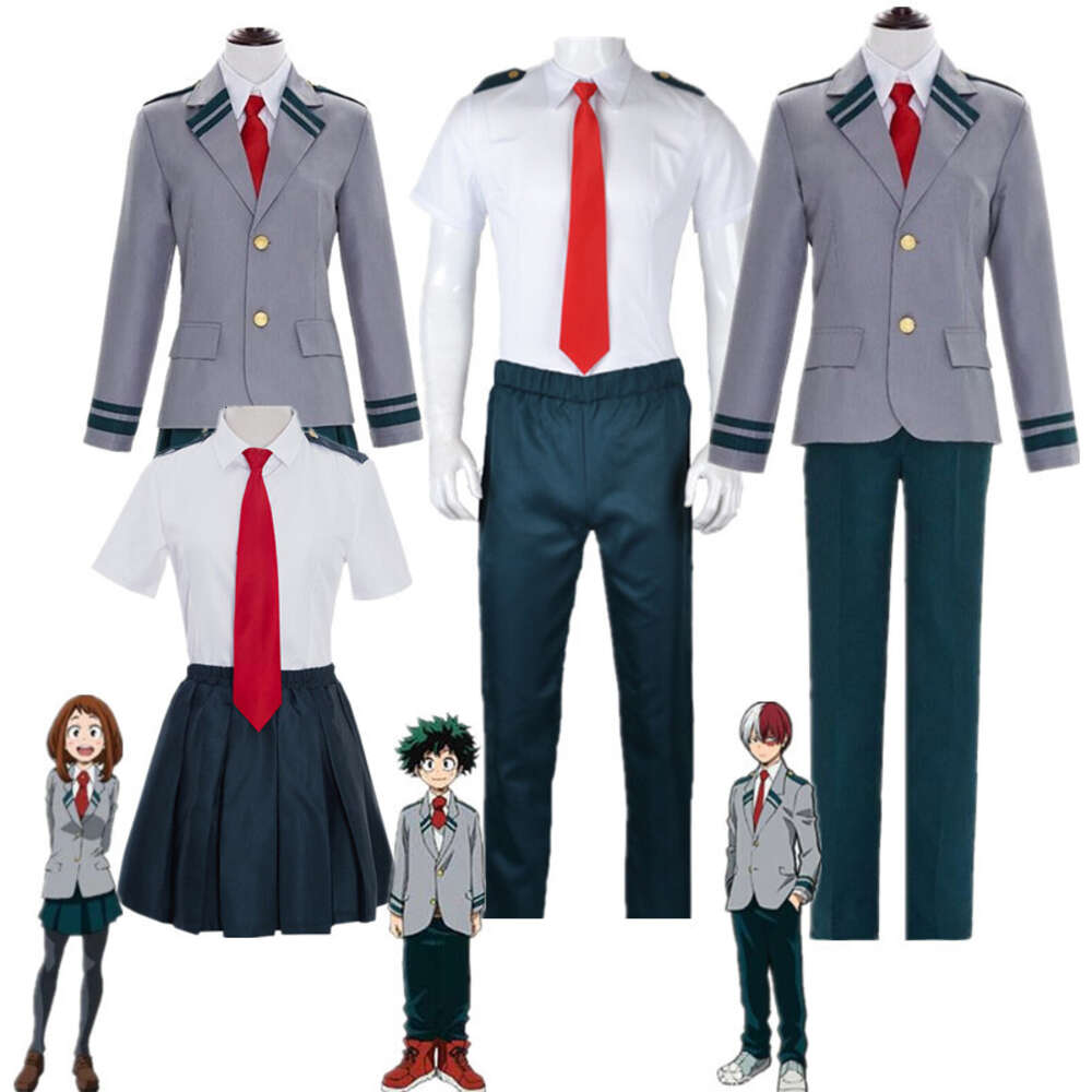 Anime benim kahraman akademisi midoriya izuku bakugou katsuki cosplay kostümü ochaco uraraka boku kahraman yok akademisi cadılar bayramı üniforma setcosplay