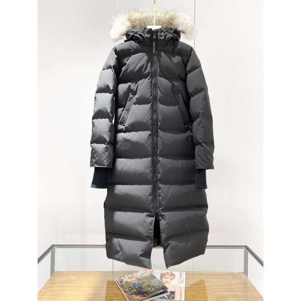 Puff Cananda Goosewomen's Canadian Down Down Women Parkers Winter Middle-Lengle Under-the-Knee Crice Warm Goose Coats Female70270