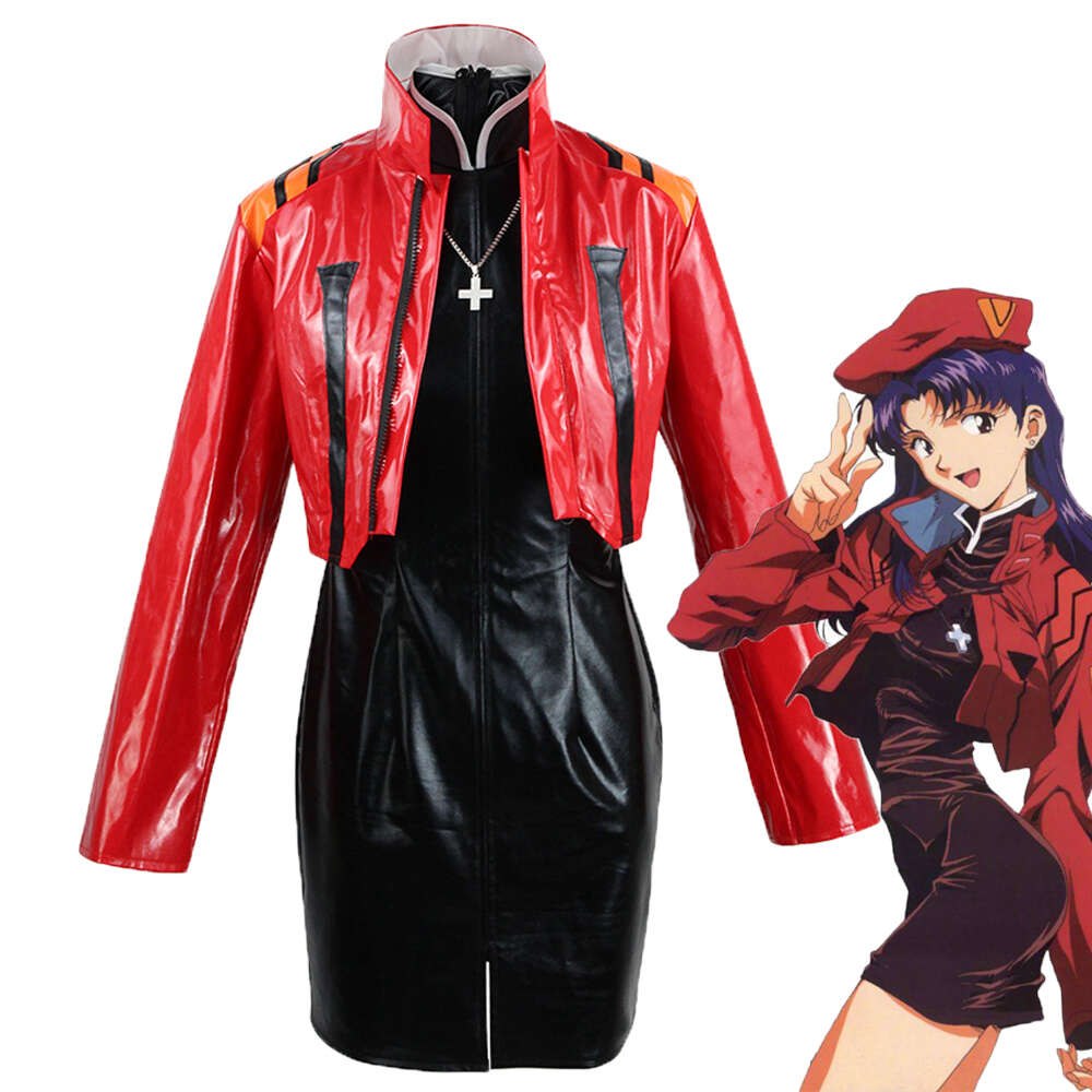 Anime Katsuragi Misato Cosplay Costume Women Adult Jacket Dress Sexy Girl Uniform Bunny Suit Necklace Halloween Party